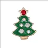 Pinos broches esmalte christams broooch desenho animado santa árvore boneco de neve meias pinos lapela pino mulheres crianças jóias de jóias de moda entrega de gotas dh4k3