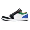 2023 Hot Low Cut Jumpman Og Męs Buty koszykówki Electro Orange Obsidian UNC Hyper Royal University Blue Lucky Green Patent Women Man Sneakers 36-45