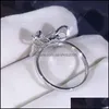 Anelli a grappolo Crystal Bowknot Anello DEISGN Knot Diamond Engagement Wedding For Women Fashion Gioielli Delivery Delivery Dhk0s DHK0S