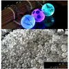 Party Favor Flashing Keychain Party Favor Led Glowing Mini Glass Earth Ball Pendant Keyring Creative Lighted Up Holiday Sports Club Dhhup