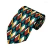 Bow Ties 9CM For Men Striped Jacquard Tie Personalized Retro Port Style Cravates Pour Hommes Fabric Neckties