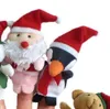 Recuerdos Tema de Navidad de dibujos animados Marioneta de dedo Santa Elk Muñeco de nieve Pingüino Educación temprana Juguete de peluche Interacción entre padres e hijos Regalo de Navidad para niños 2598 E3