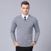 Herentruien Hoge kwaliteit Mens Pure Wool Sweater Lange mouw Herfst Winter Male Man Man Solid V-Neck Cashmere Pullovers