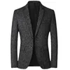 メンズスーツブレザーフォールファッションソリッドカラースリムビジネスカジュアルスーツジャケットメン高品質のフォーマルコート男性脂肪4xl 221117