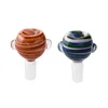 Headshop214 G051 Pipa da fumo Bong Tool Parrucca Wag Strip Style Dome Bowl 14mm 19mm Bocce per bong in vetro per tabacco maschile