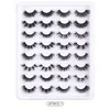 Ensemble de 16 paires de faux cils bouclés épais, naturellement doux et délicats, réutilisables, multicouches en vison, extensions de cils à bande complète