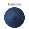 Parapluies Luxury 24k de longueur Businel Business Hommes Horaire en bois du vent Big Golf Umbrella Outdoor High Quality Voyage Straight Umb4200599