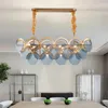 Pendant Lamps Modern Gold Chandelier Lighting For Dining Room Rectangle Led Crystal Light Fixture Kitchen Island Cristal Hang