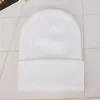 Feanie/crânio Caps de bordado personalizado de moda Logo de bordado sólido Capéu de malha de gorro de inverno quente