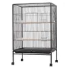 Cages à oiseaux grande Cage en acier inoxydable perroquet métal Rectangle maisons extérieur Jaula Pajaro Grande oiseaux Accessoires DL60NL