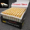 Céramique Cigarette Forme Tabac Fumer Pipe 100 Pcs Un Lot 78mm 55mm Longueur Pipes À Tabac À Main Tube À Priser One Hitter Bat