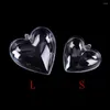 Party Decoration 2Pcs 65/80mm Heart Ball Can Open Plastic Bauble Ornament Lovely Clear Candy Boxes Romantic Design Christmas Decorations