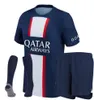 23 24 Kit enfants chaussettes maison MBAPPE HAKIMI JOUEUR # 30 maillot de football SERGIO RAMOS Maillots de football 22 23 MARQUINHOS VERRATTI chemise uniformes maillot