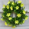 Decorative Flowers Wreath For All Seasons Winter Door Decorations Window Wreaths Outdoor Christmas Simulation Garland Decoration Pendant