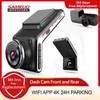 New Dash Cam الأمامي والظهر sameuo u qhdp dashcam recorder wifi car dvr with cam auto night vision camera j220601