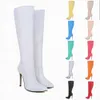 Fashion Boots Leather Shoes Autumn and Winter New Slim Long Tube Thigh High Heel Heeled Women 220914