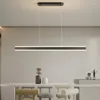 Люстры современный светодиодный живой люстр столовая потолочная полоса полоска в помещении для освещения подвесные лампы скандинавские простые светильники