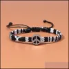 Bedelarmbanden vredesignaal bedel armbanden boho geweven touw string armband handgemaakte gevlochten sieraden voor vrouwen mannen drop levering dhh86