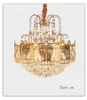 Kroonluchters European Crown Crystal Lights Fecture Led American Luxury Chandelier Dining Room Lobby Hanglampen Dia50cm H56cm