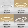 Pendant Lamps AC85-260V Dimming Lamp Home Decor Lighting Pendent Lampara De Techo Modern LED Lights For Living Dining Room