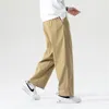 Pantalon homme décontracté ample droite jambe large rétro Streetwear Skateboard pantalon neutre mode couleur unie 221117