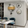 Relógios de parede Relógio adesivo Sala de estar moderna decoração de decoração de decoração itens decorados de cozinha decorativa Relógio suspenso