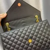 7A Mirror Quality Designer Chain Bag Large Shoulder crossbody clutch bags purses Genuine caviar Leather Grosgrain Lining Message handbags wallet