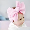 Headbands Solid Color Baby Children Bow Knot Headband Wide Elastic Hair Bands Hoods Drop Delivery Jewelry Hairjewelry Dhirs