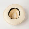 Bérets 01907-HH7397 Handmade Natural Sisal Pearl lustras Fedoras Cap Men Femmes Leisure Beach Panama Jazz Hat