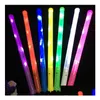 زخرفة الحفلات LED Glow Stick Flashlight Light Up Flighting Sticks Wand for Party Event Event Avent Ageosher Props Kids Toys Pe dhbbm