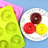 Donut Baking Pan Silicone Mold Doughnut DIY Handmade Jelly Pudding Candy Cake Decorative Reusable Kitchen Baking Tools MJ1125