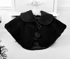 Kurtki Born Girl Fur Cape niemowlę formalne księżniczka dziecięca Plush Cloak Sukienka dla dzieci czarne druhny Boleros 3M-8T