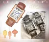 Populaire trois broches cadran designer montre femmes hommes président fine en acier inoxydable chronographe quartz batterie carré cadran romain original solide bracelet montre-bracelet