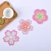 Kawaii Sakura Cup Coasters Mats Pink Cherry Blossom Cup Pads Kitchen Bar Caf￩ Hittebestendige mug pad rra624