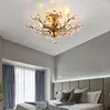 Lámparas de araña de cristal moderno iluminación lámpara de techo negro para sala de estar dormitorio cocina interior decoración del hogar accesorio LED