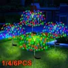 Gartendekorationen LED Solar Power Lichter Feuerwerk Dekoration Fee Wasserdichte Outdoor Löwenzahn Rasen Lampe für Terrasse Weg 221116