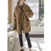 Women's Wool Blends Autumn and Winter Style Windbreaker Feminine Temperament Fashionable En Coat mångsidig europeisk amerikansk COA 221117