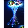 Other Event Party Supplies Led Flash Butterfly Fiber Braid Party Dance Lighted Up Glow Luminous Hair Extension Rave Halloween Deco Dha8O