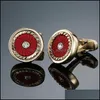 أزياء أزياء الأزياء French Mens Mens Metal Brass Minamel Cufflinks زر الأزرار بدلة عمل كريستال زركون الكفة