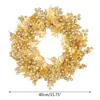 Dekorative Blumen A0KE Weihnachten Künstlicher Kranz Gold Silber Schaum Pulver Obst Hängende Girlande