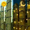 Gardendecoraties 12Pack Solar String Fairy Light LED Waterdichte buiten 22m32m Garland Street Lamp Festoon Kerstfeest voor Decor 221116