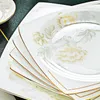 Plates Vintage Dinning Sets Luxury Round Porcelain Ceramic Dinner Set Creative Fashion Vajilla Kitchen Tableware EI50TZ