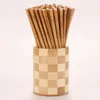 Naturliga bambu träpinnar friska återanvändbara diskmaskin Safe Chinese Carbonization Chop Pinnar för sushi -nudlar
