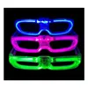 Party Favor Party Led Shutter Glow Lunettes de lumière froide Up Shades Flash Rave Lumineux Faveurs de Noël Cheer Atmosphère Props Festive Dhdiy