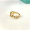 designer rings with dimond female plated 18k rose gold ed rope love ring girl for women lady Party wedding gift engagement je245x