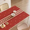 Table Cloth Spring Festival Tiger Year Leather Mat Waterproof Oil-Proof Jetable Square Coffee Dining