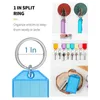 Gift Wrap Practical Key Tag Holder Slot Plastic Wall Mount Organizer med Clear Hard Identifier Marker 8 Colors 4 Pac