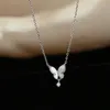 Colliers de pendentif 925 Collier en argent sterling pour femmes ami 2022 Shell Butterfly Simple Luxury Coorean Bijoux de mariage Cadeau