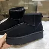 Botas Mulheres Clássico Mini Plataforma Bota Ultra Matte Fur Neve Camurça Mistura Conforto Inverno Designer Tornozelo Sapatos Na moda Rghfdh