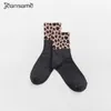 Chaussettes Bonneterie Hiver Confortable Tendance Léopard Femmes Chaussette Élégant Décontracté Respirant Rayé Mélange Court Élastique Vêtements Chauds Fille Non grand public T221102